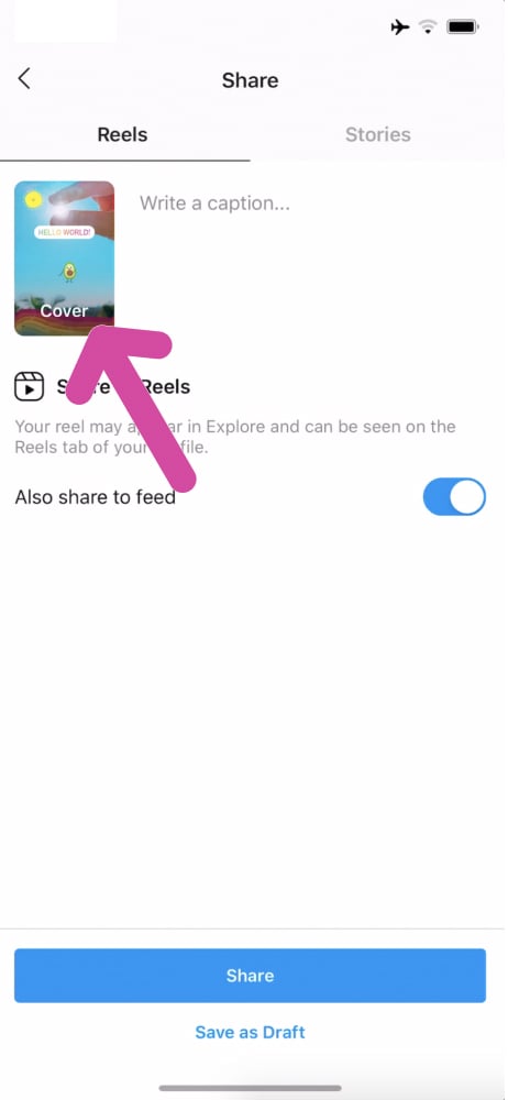 How to change the cover of Instagram Reel video