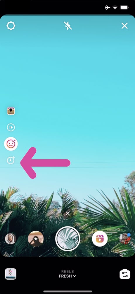 How to use Instagram Reel feature: the Timer