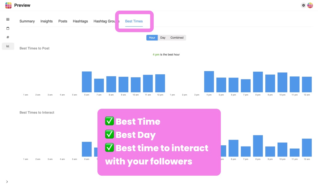 Instagram insights on Desktop: Hashtag Groups Analytics