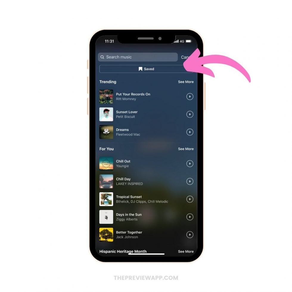 How to use the "Saved" Music feature on Instagram Reels & Story?