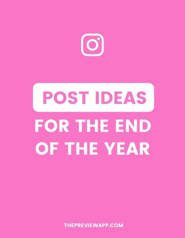 Instagram post ideas for the end of the year