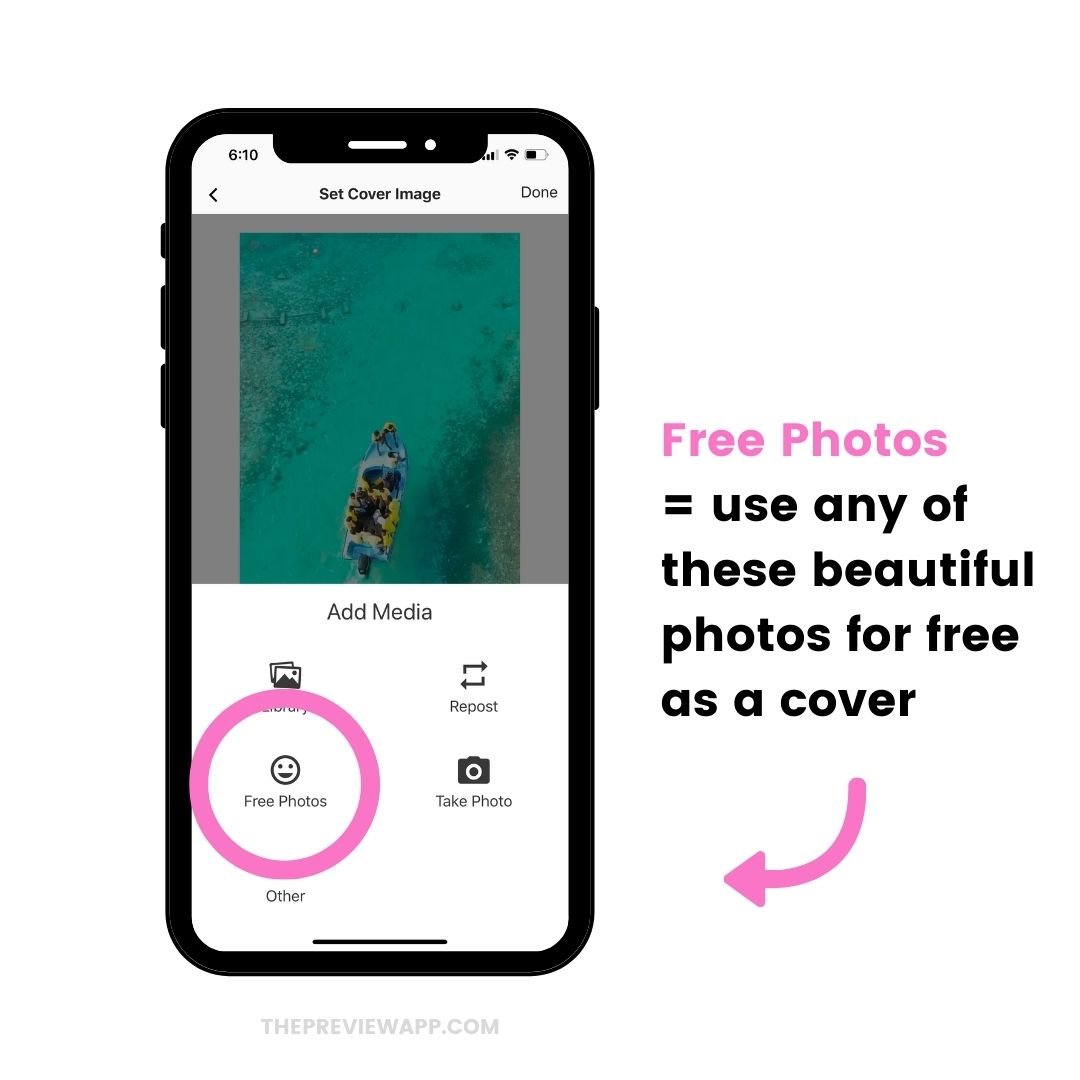 Free Photos Feature for Instagram Reels Cover
