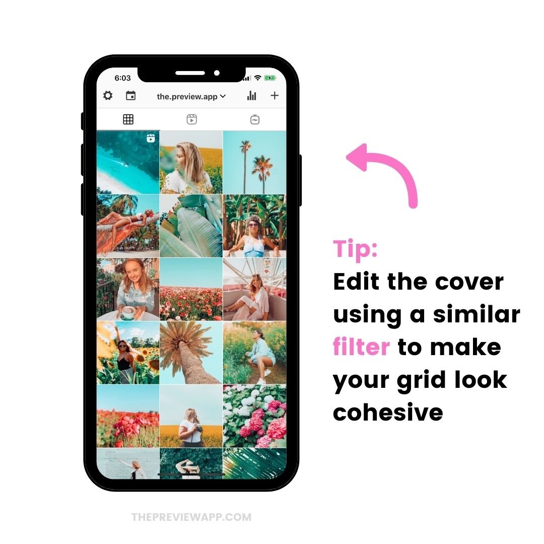 Filter for your Instagram Reels cover