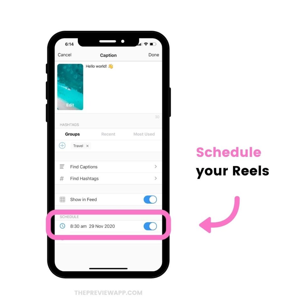 How to Schedule Instagram Reel Videos?