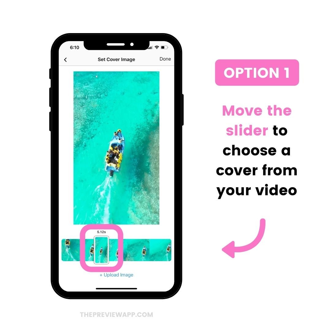 How to set Instagram Reels cover image in Preview App