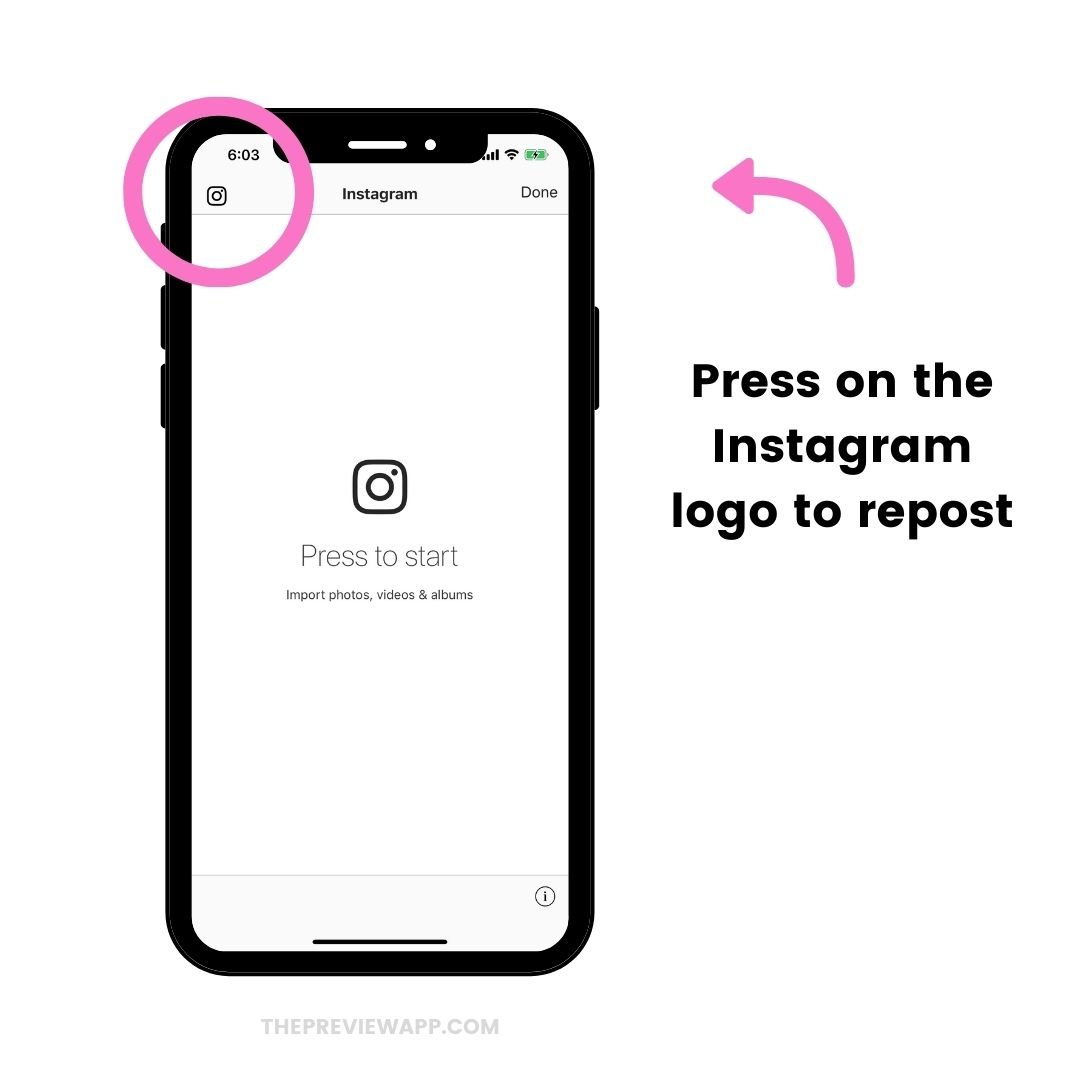 how to repost instagram reels using preview app