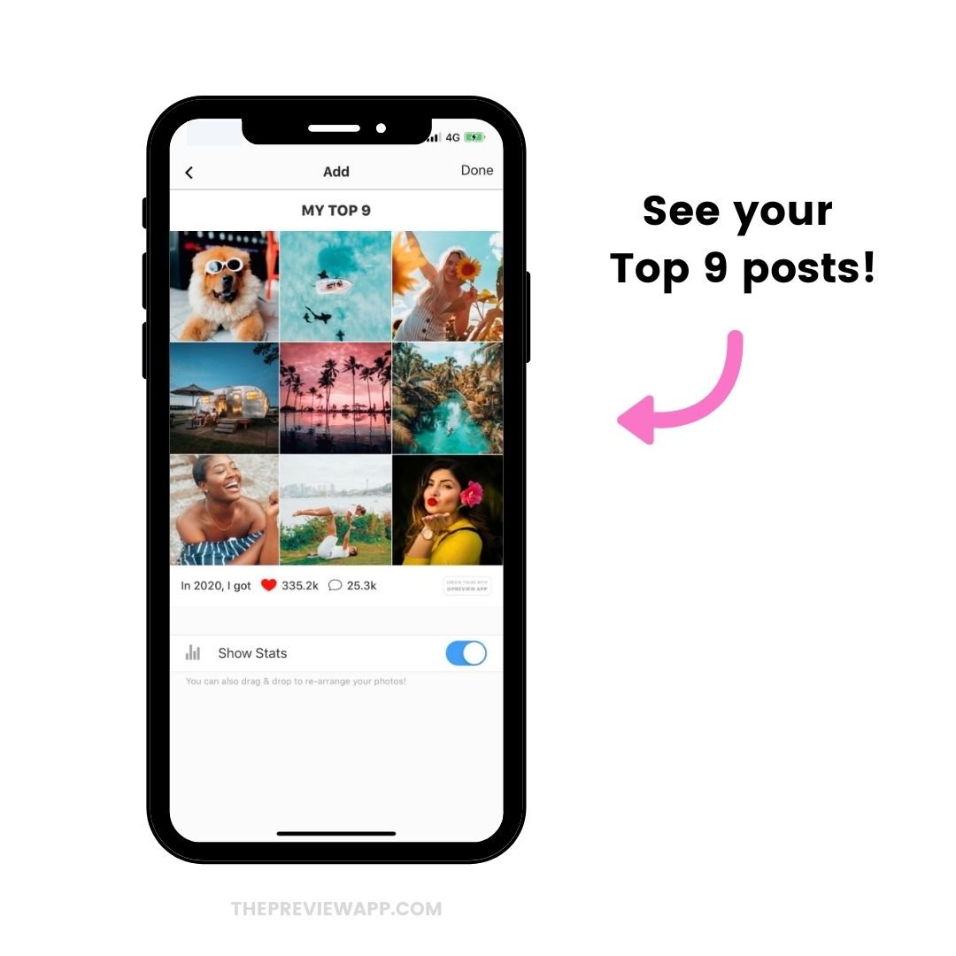 Instagram Top 9 2020 How to Make it using Preview App