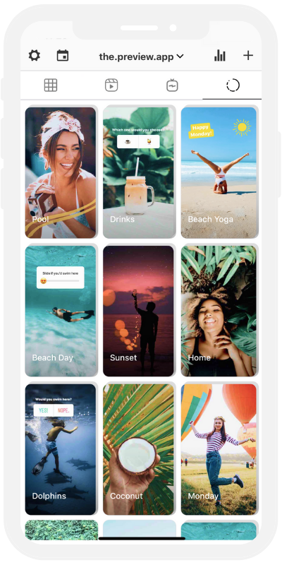 Instagram Story Planner in Preview app