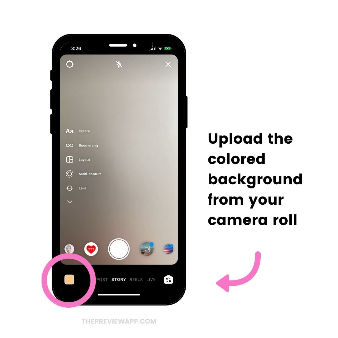 How to Change Background Color in Instagram Story?