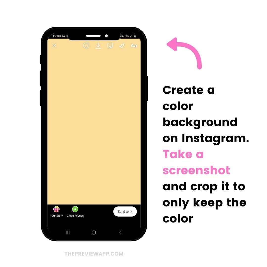 How to change background color in Instagram Story?
