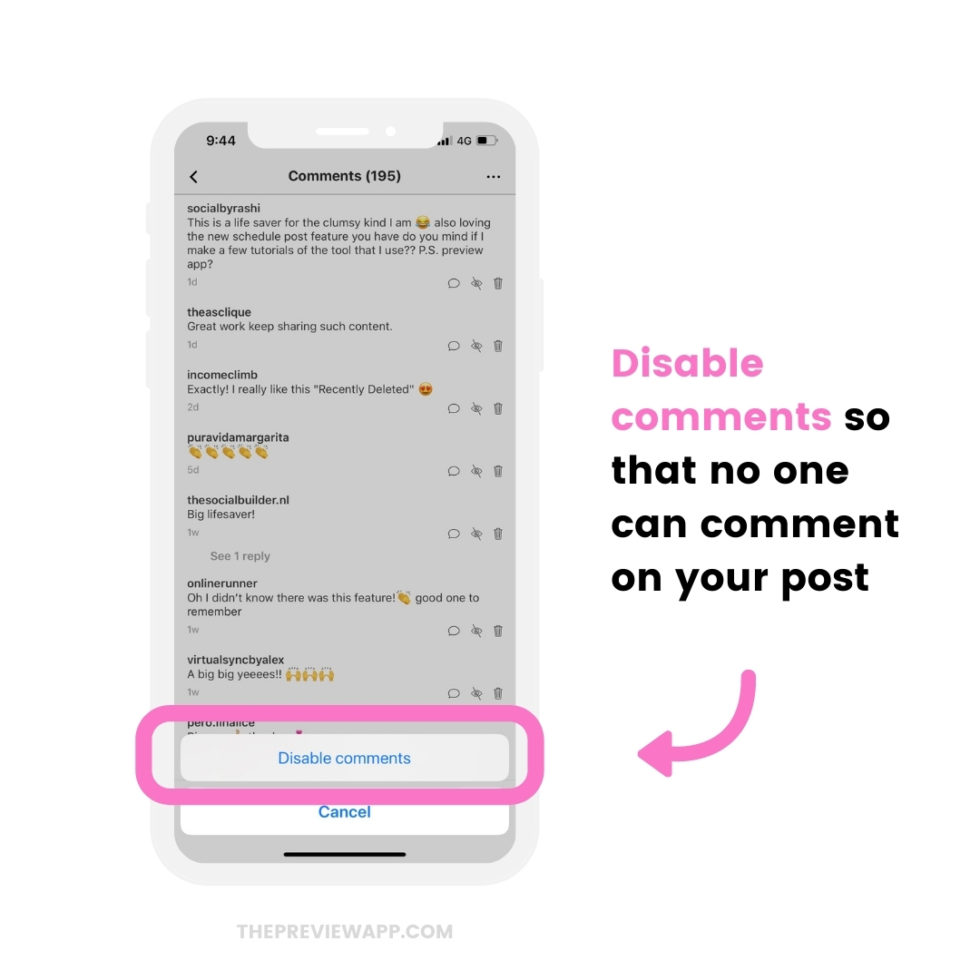 How to Hide Instagram Comments with Preview (without them