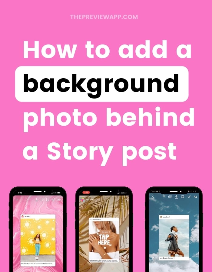 Add Background Photo when Sharing a Post to your Instagram Stories