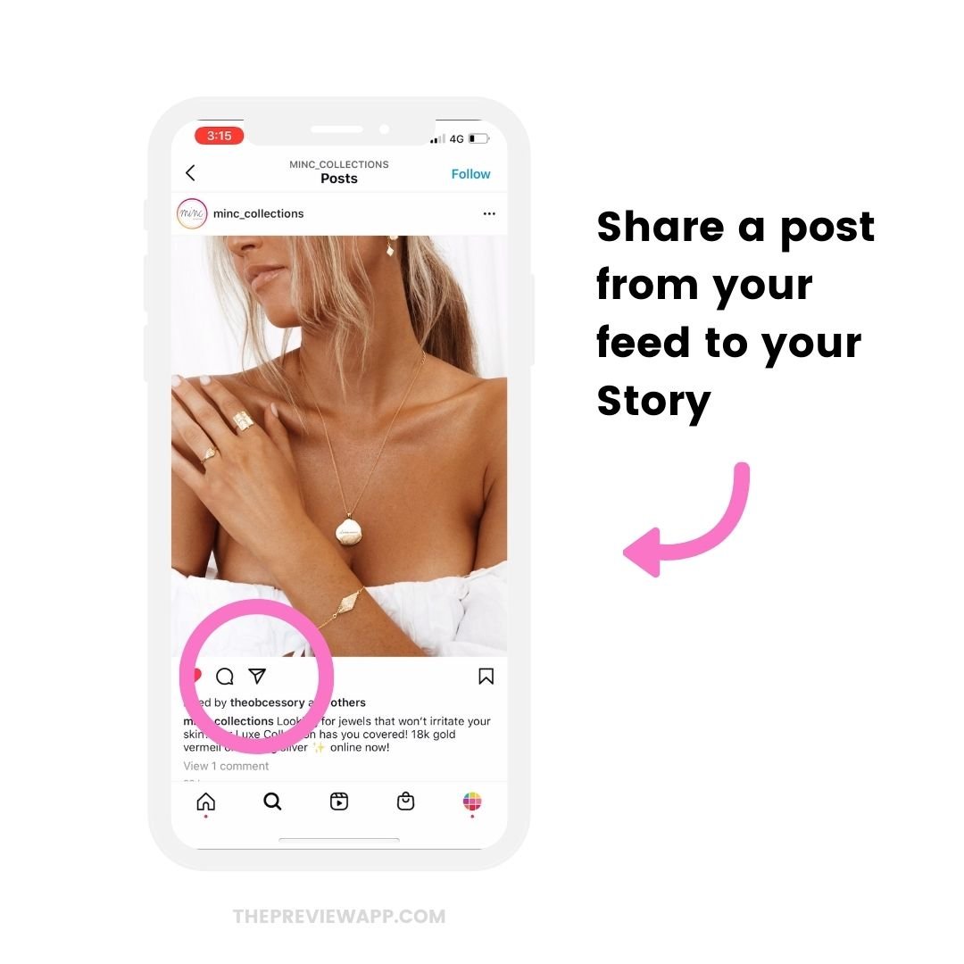 How to add a background photo when sharing feed post in your Instagram Story