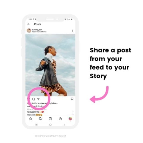 Add Background Photo when Sharing a Post to your Instagram Stories