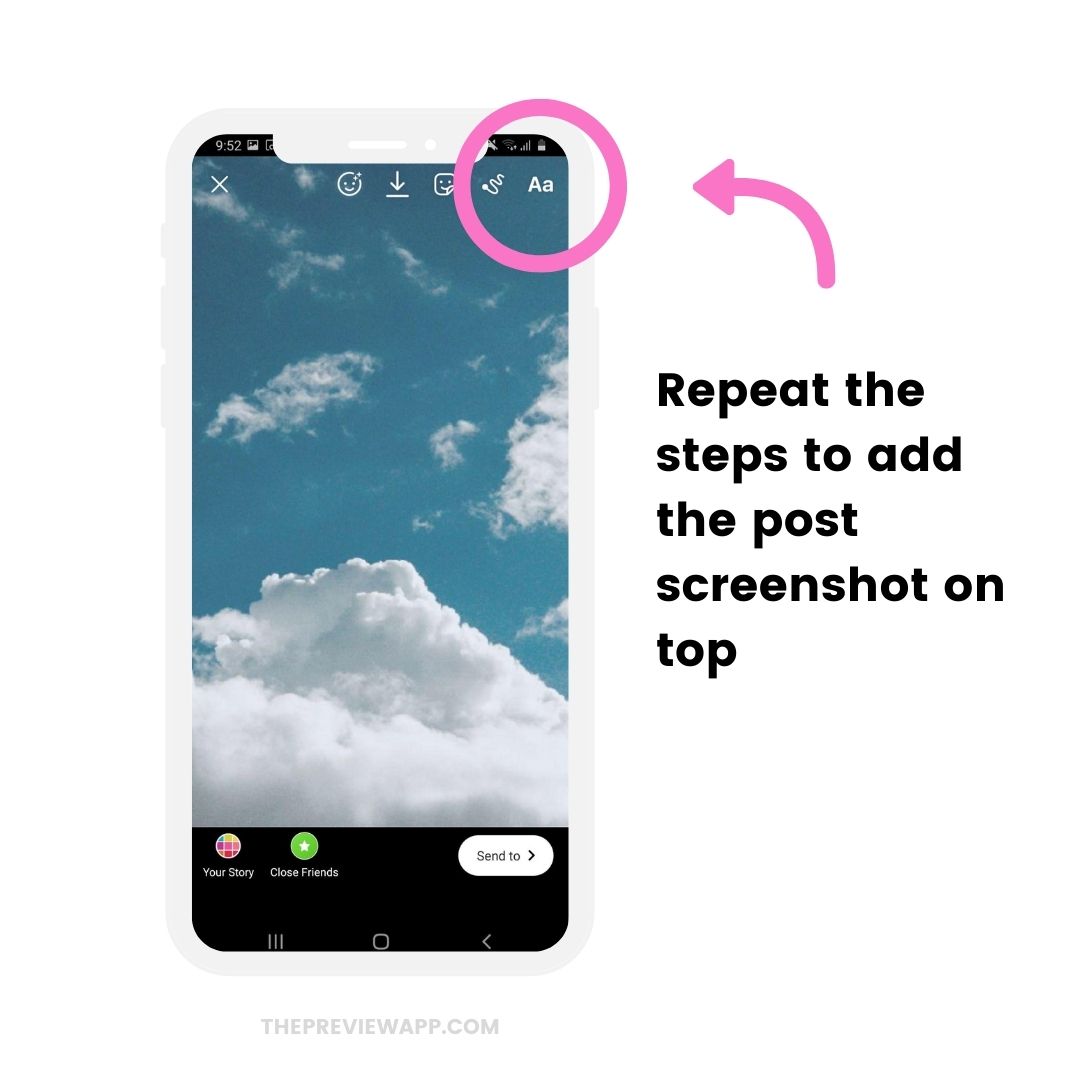 How to add a background photo when sharing feed post in your Instagram Story