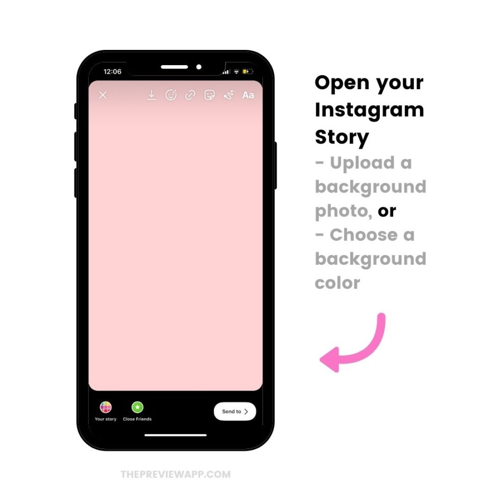 how to put 2 photos on 1 insta story