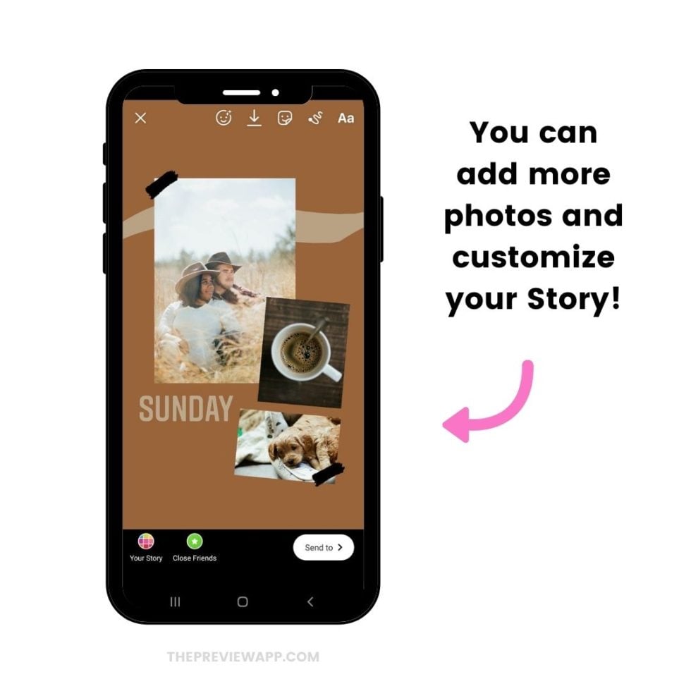 How To Add Multiple Photos In One Instagram Story? - Preview App