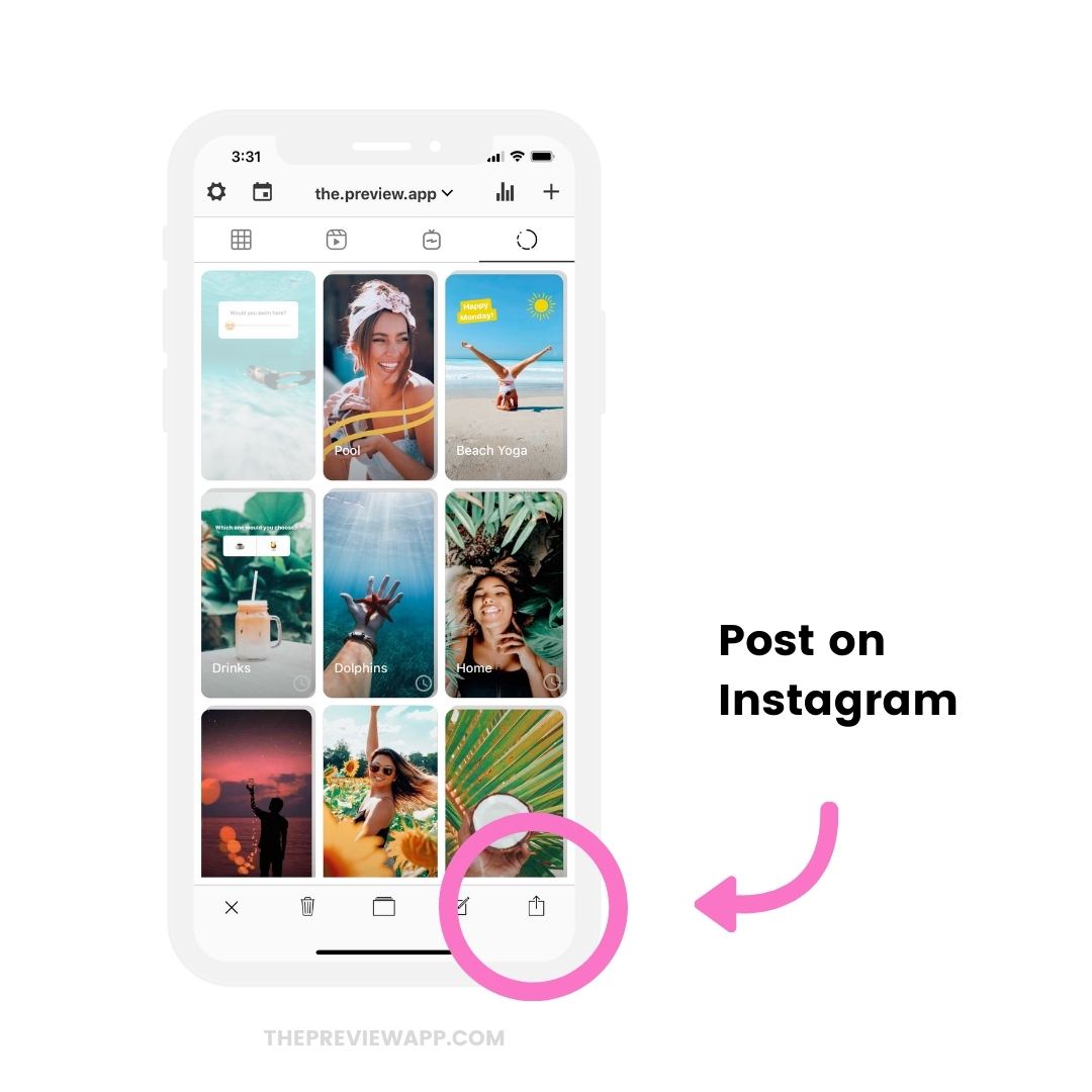 How to Schedule Instagram Stories with Stickers using Preview