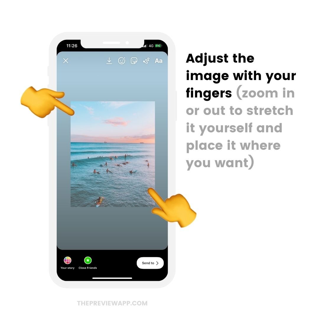 How to Stop Instagram cropping / stretching your Instagram Story photos?