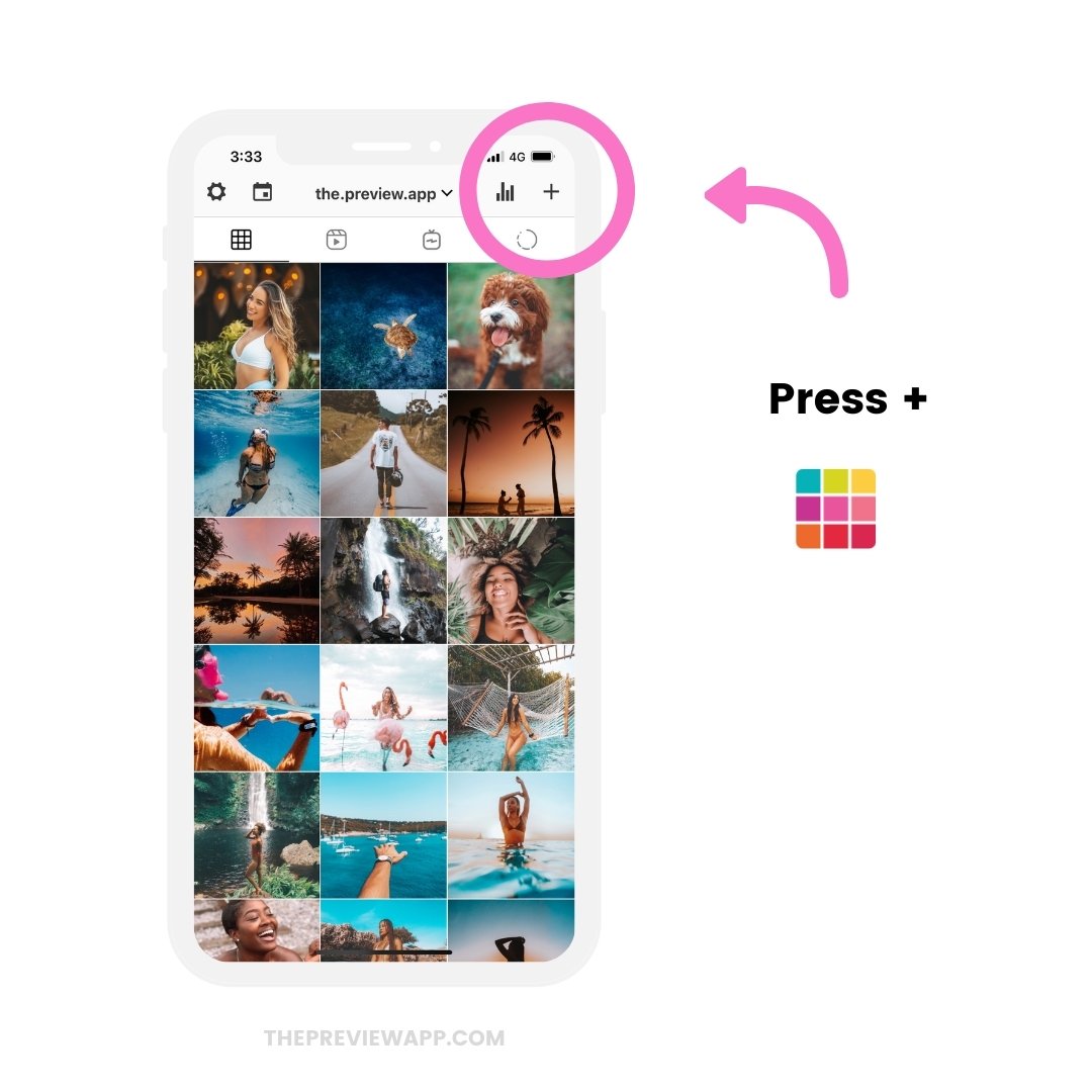 how to split photos into grid for instagram