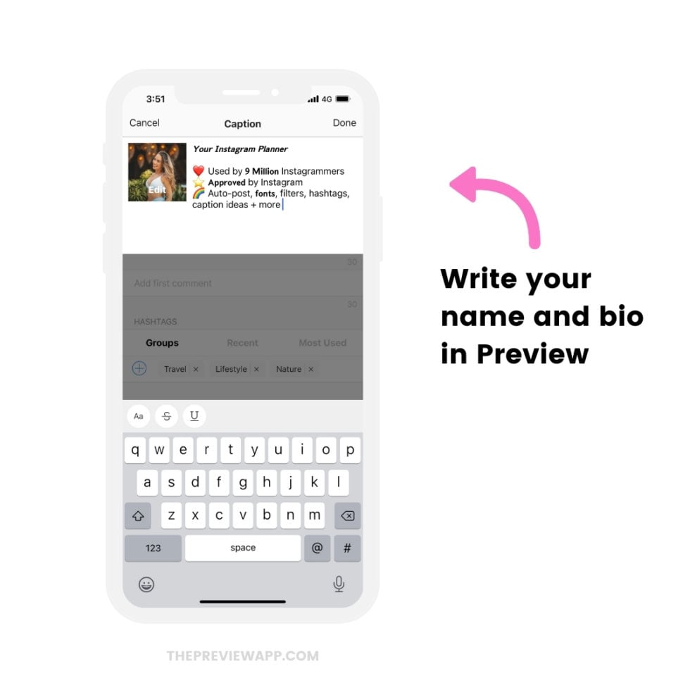 Instagramのプロフィールとキャプションのフォントを変更する方法