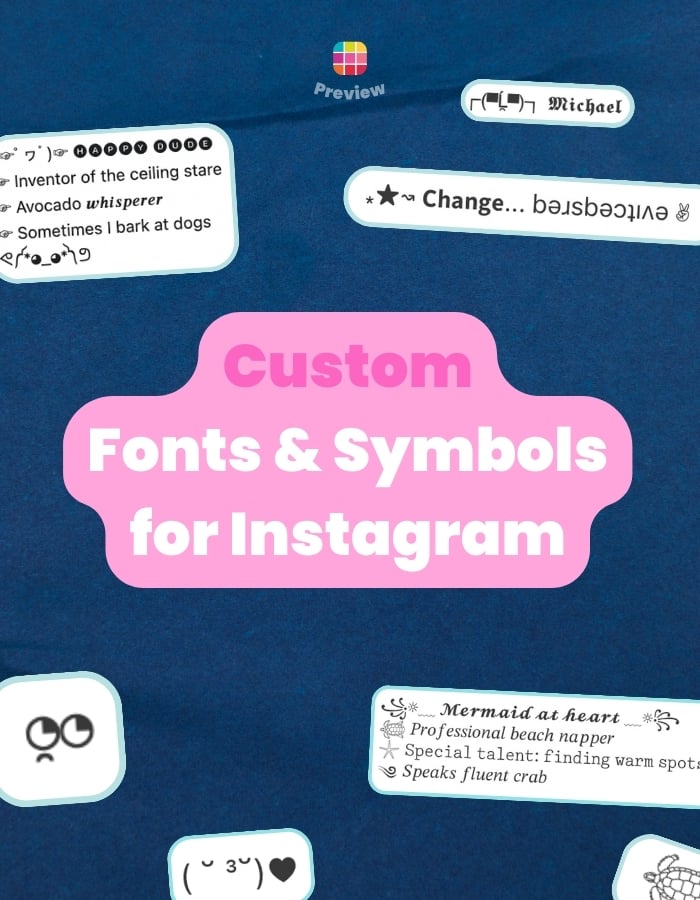 Unique Instagram Fonts & Symbols Generator (For Bios, Names, Captions, Comments, Stories)