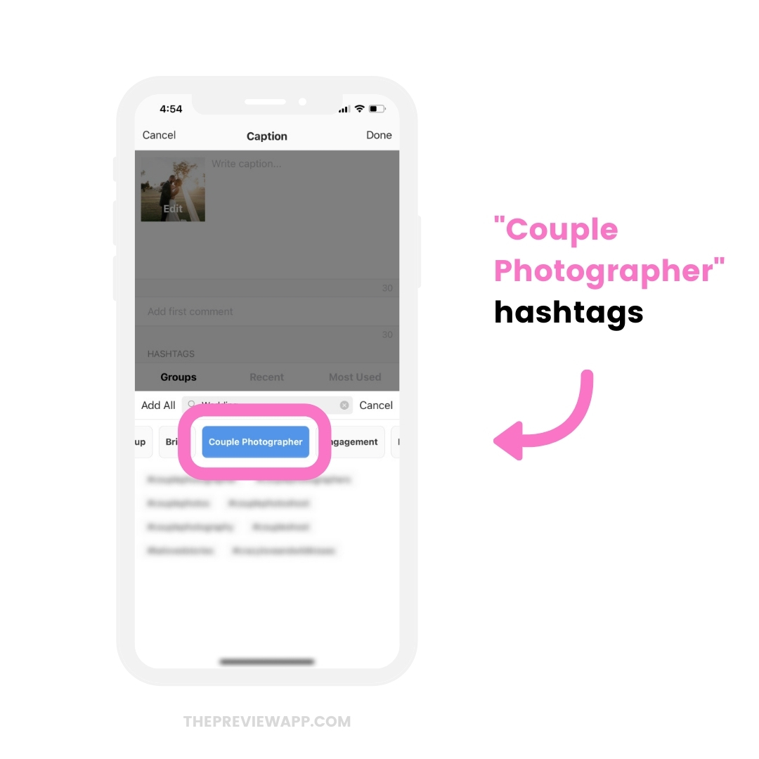 Instagram Hashtags for Wedding Photographers