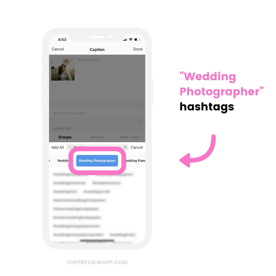 Instagram Hashtags for Wedding Photographers