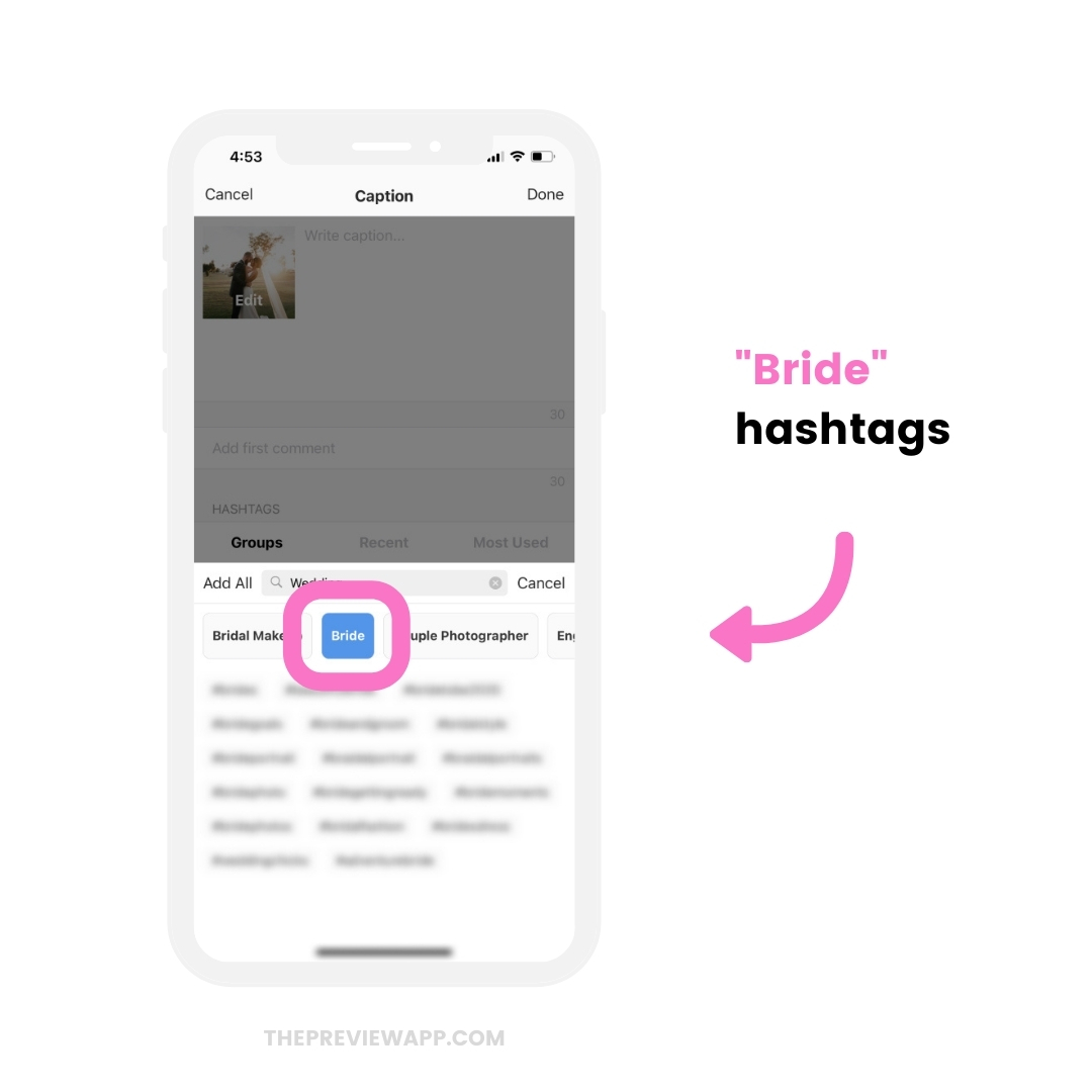 Instagram Hashtags for Wedding Photographers