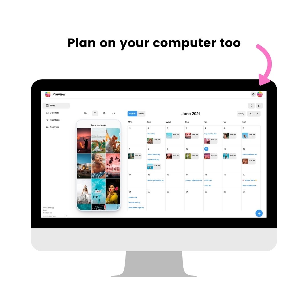 Instagram Reels Planner on Preview Desktop