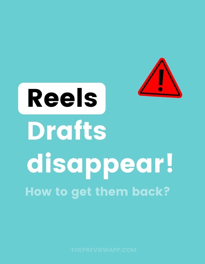 Instagram deleted Reels Drafts: How to recover?