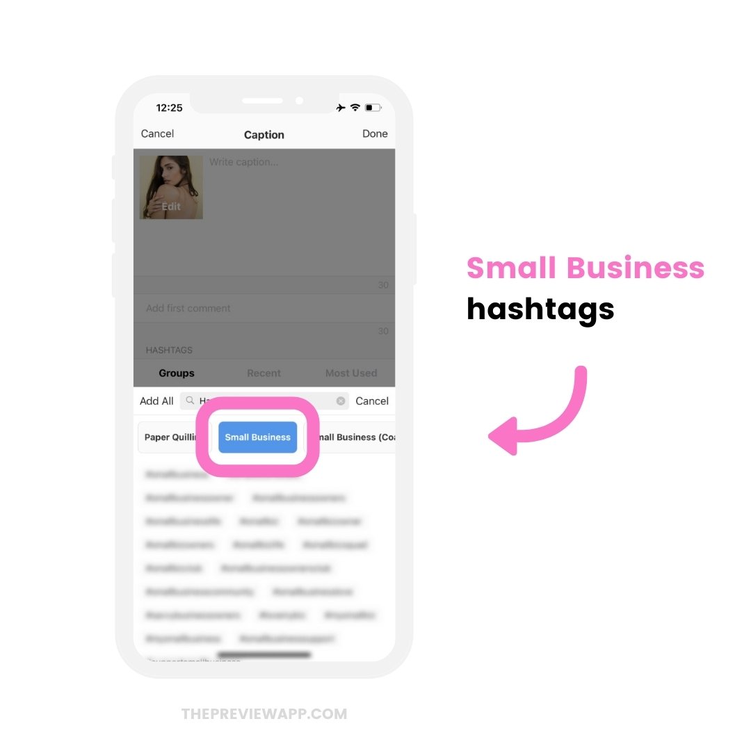 Handmade skincare Instagram hashtags in Preview app (copy and paste)
