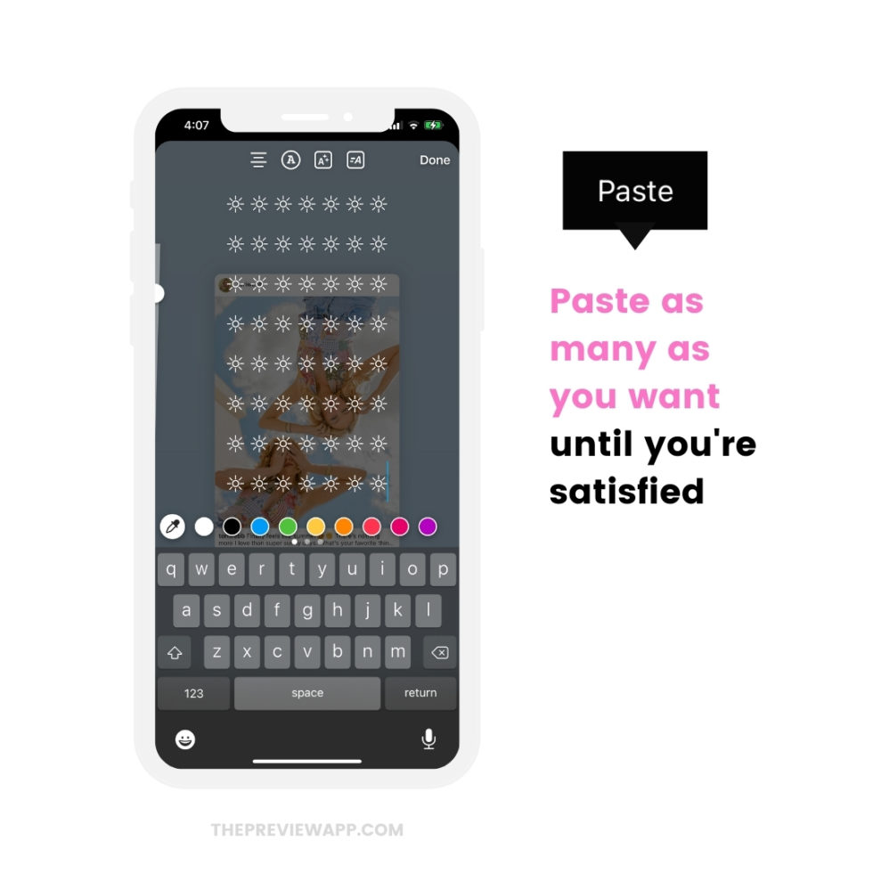 How to Put Emoji Background Behind a Post on Instagram Story?