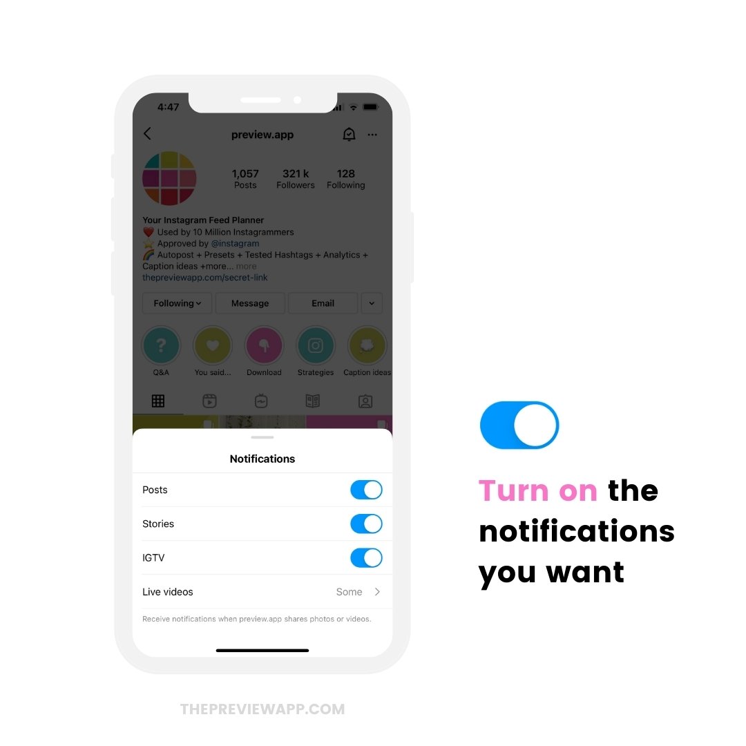 How To Turn On Post Notifications On Instagram And Off