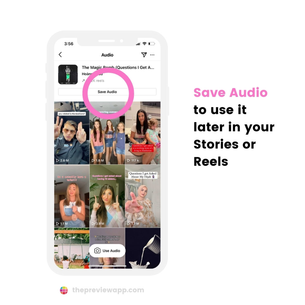 How to use the "Audio" feature on Instagram (+ Strategy Tips)