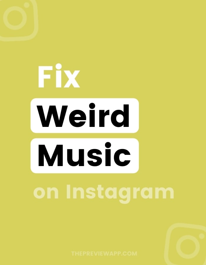 Instagram showing weird music - How to fix it