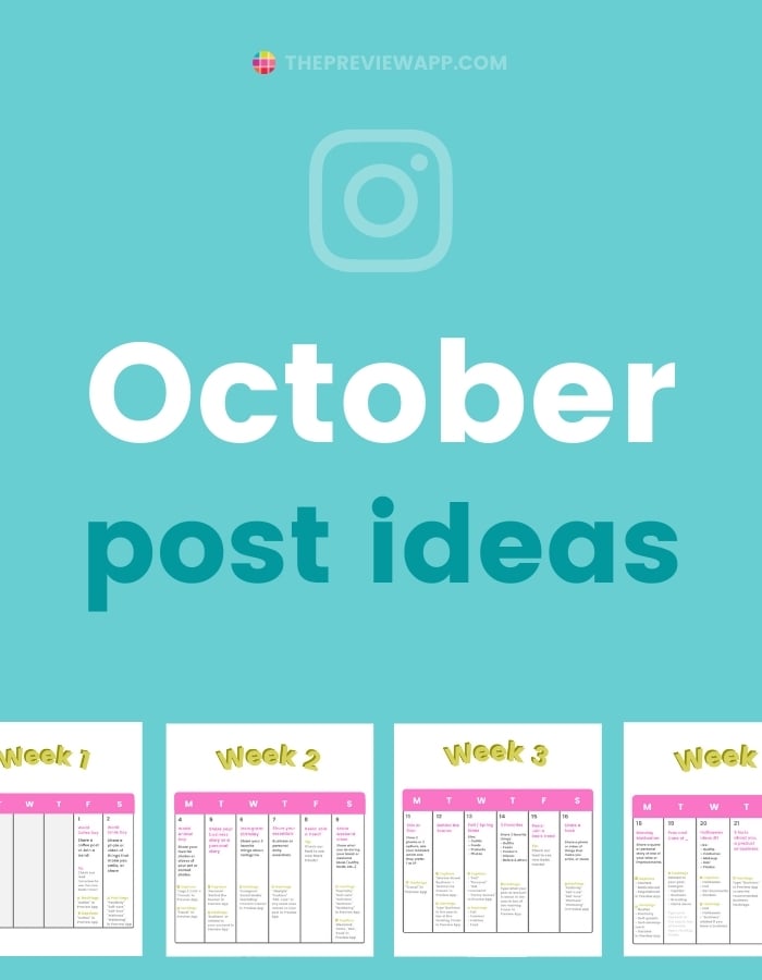 October Instagram post ideas and content strategy