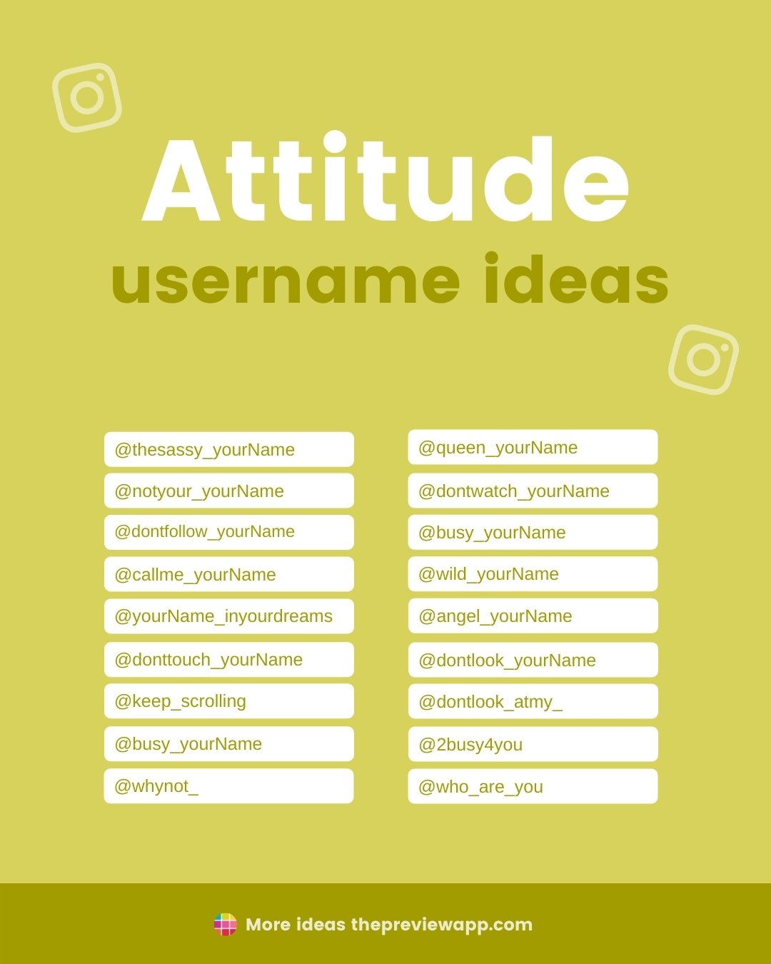 Ideas username Best Instagram