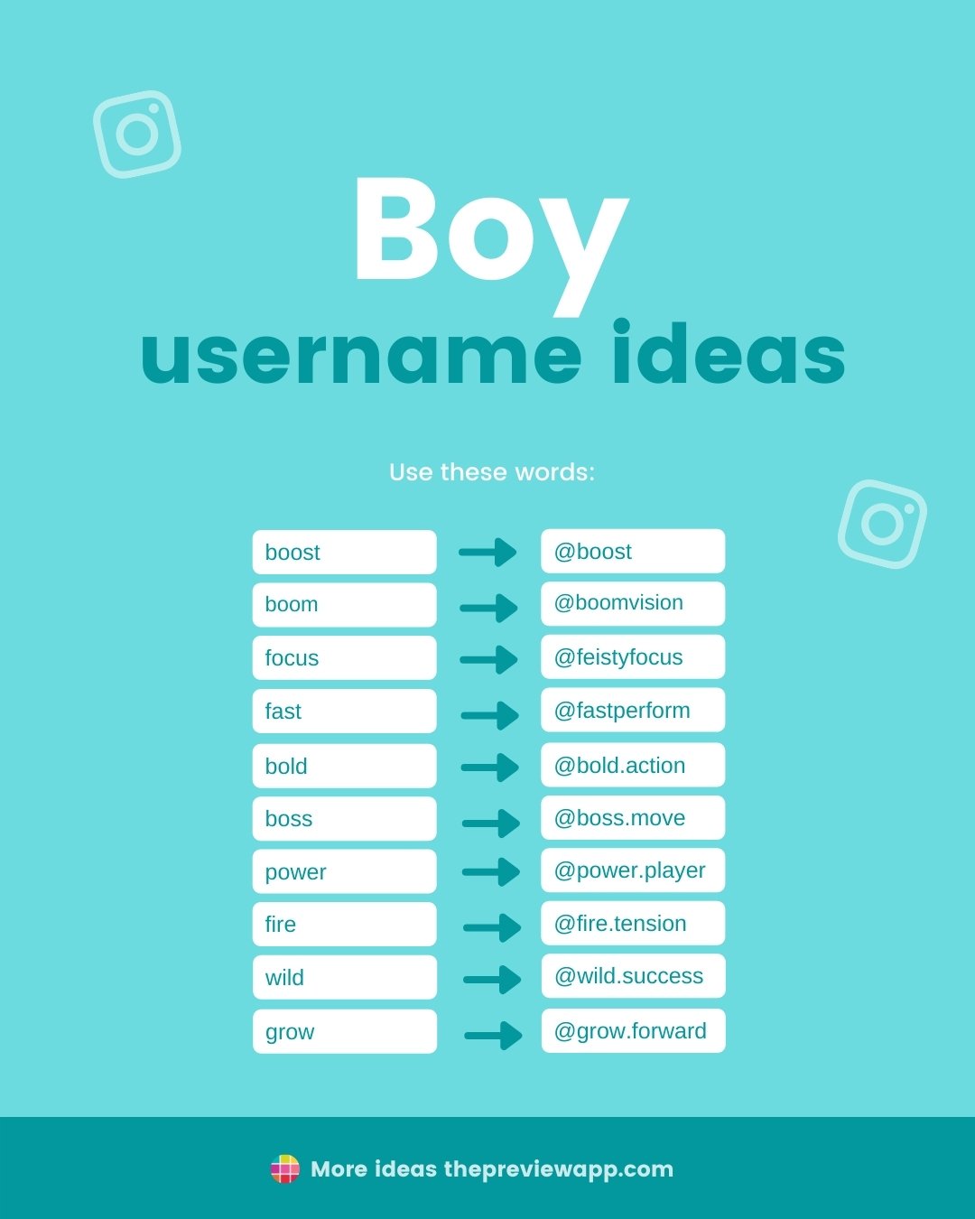 Instagram Username Ideas for Boys