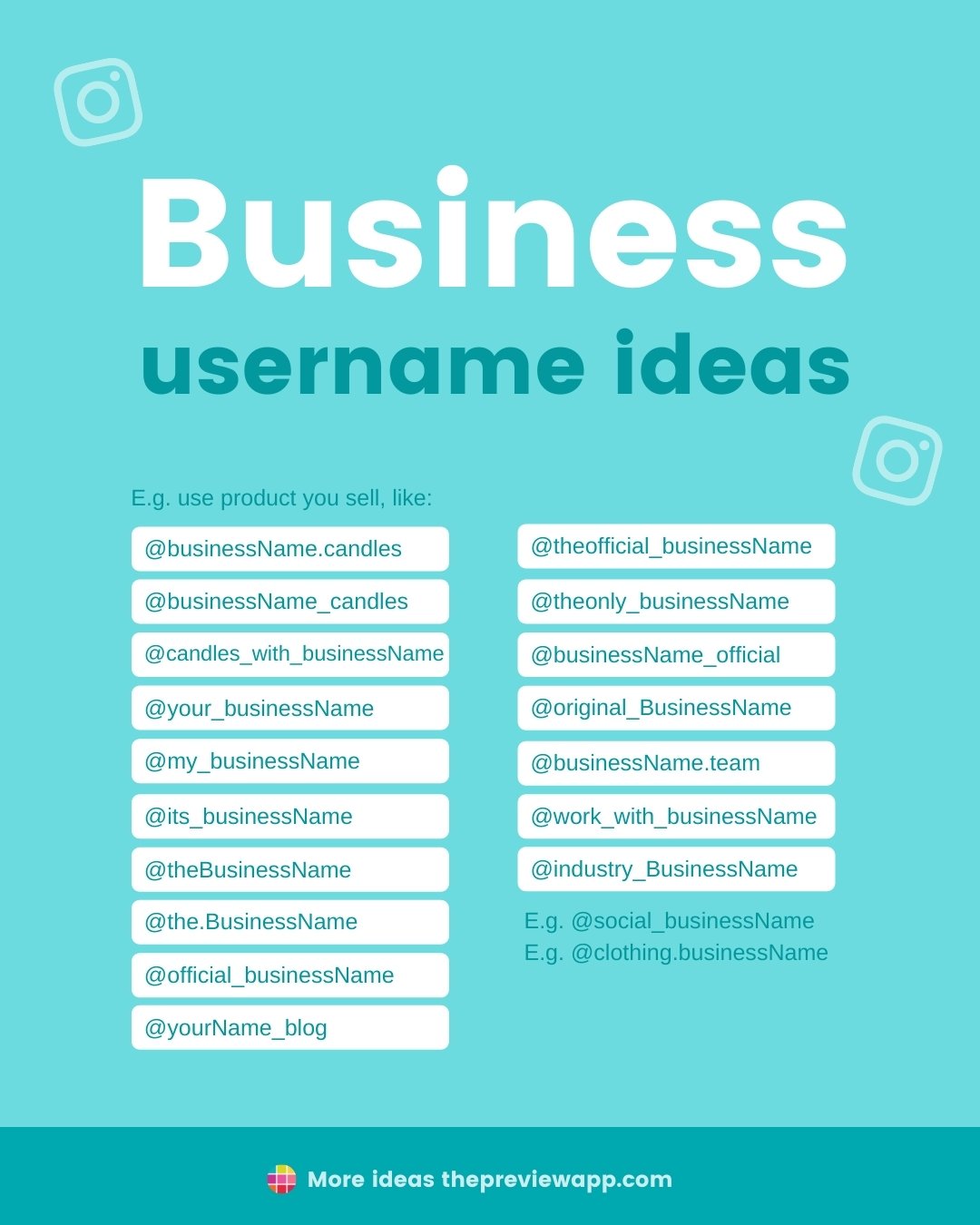 Instagram Username Ideas for Businesses and Brands