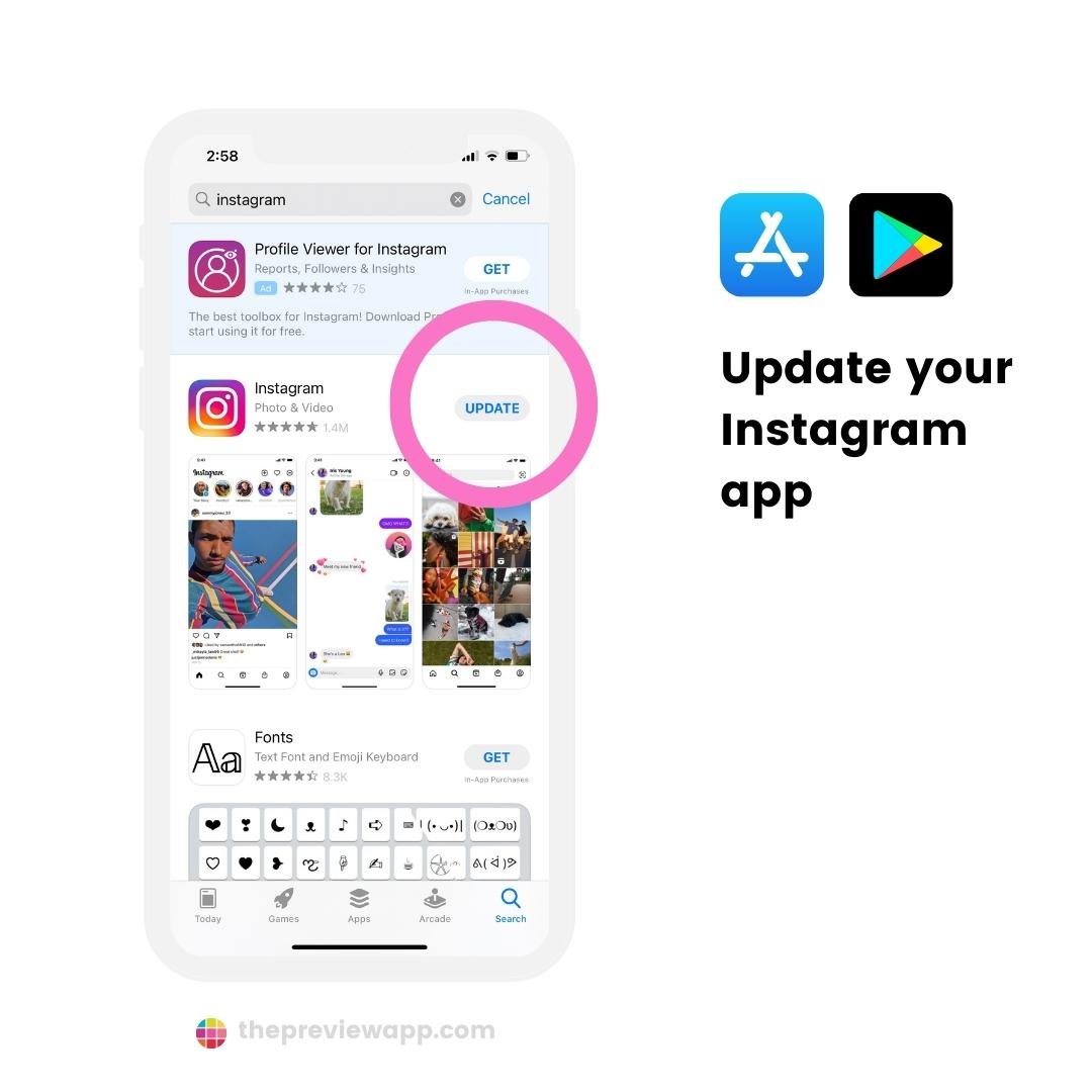 Instagram add yours sticker - update the app