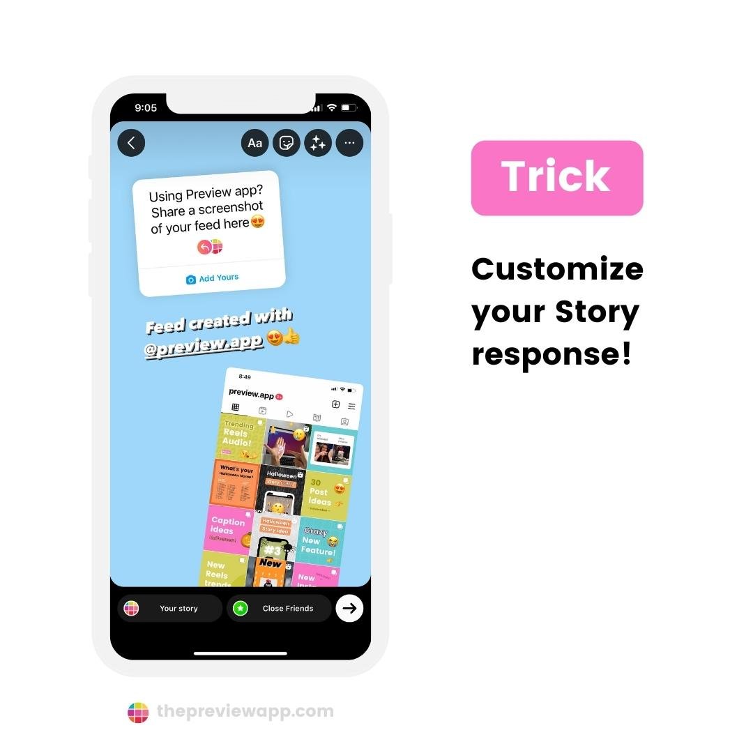 Instagram add yours sticker - customize your story response