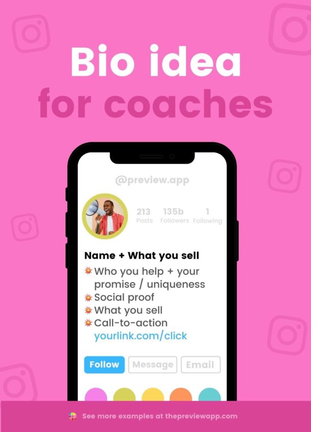 Instagram bio ideas for coaches.