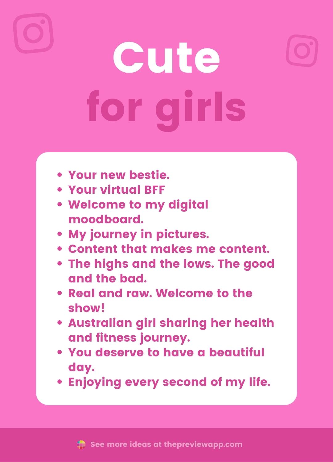 Instagram Bio Ideas For Girls