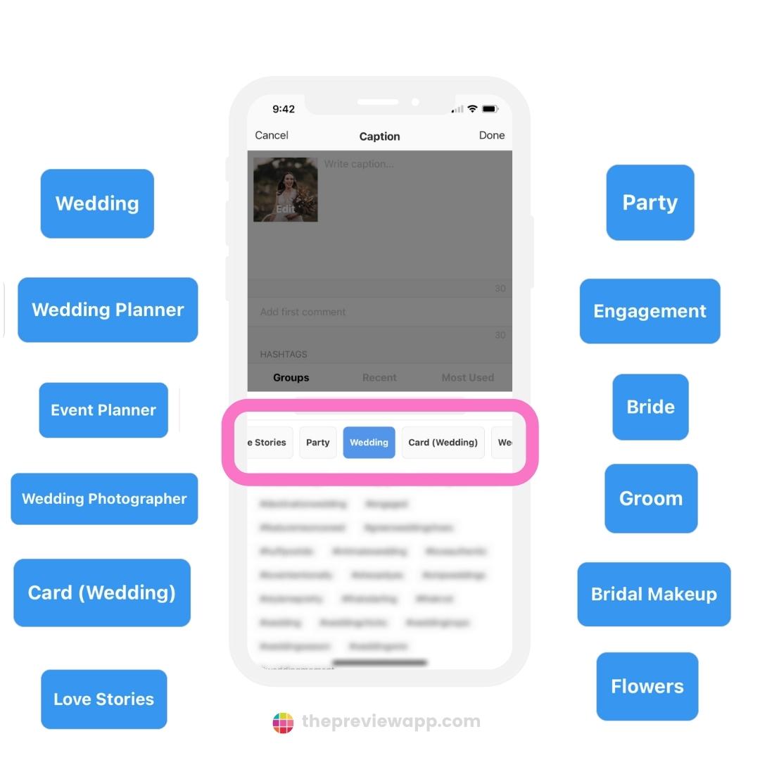 instagram hashtags wedding planner
