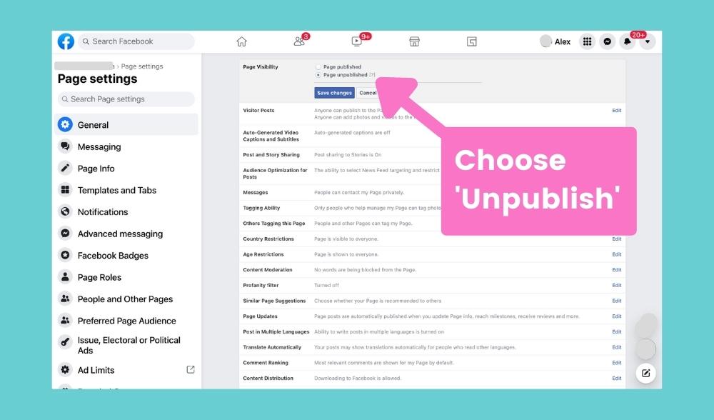 How to Unpublish your Facebook Page & STILL autopost to Instagram