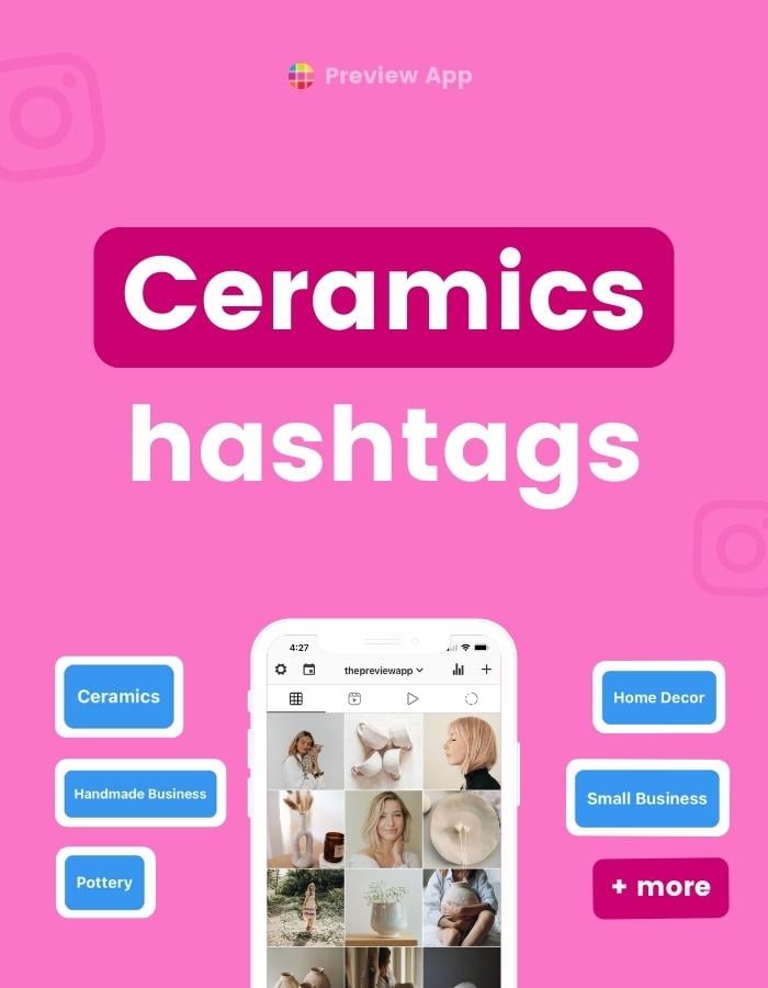 Instagram hashtags for ceramics