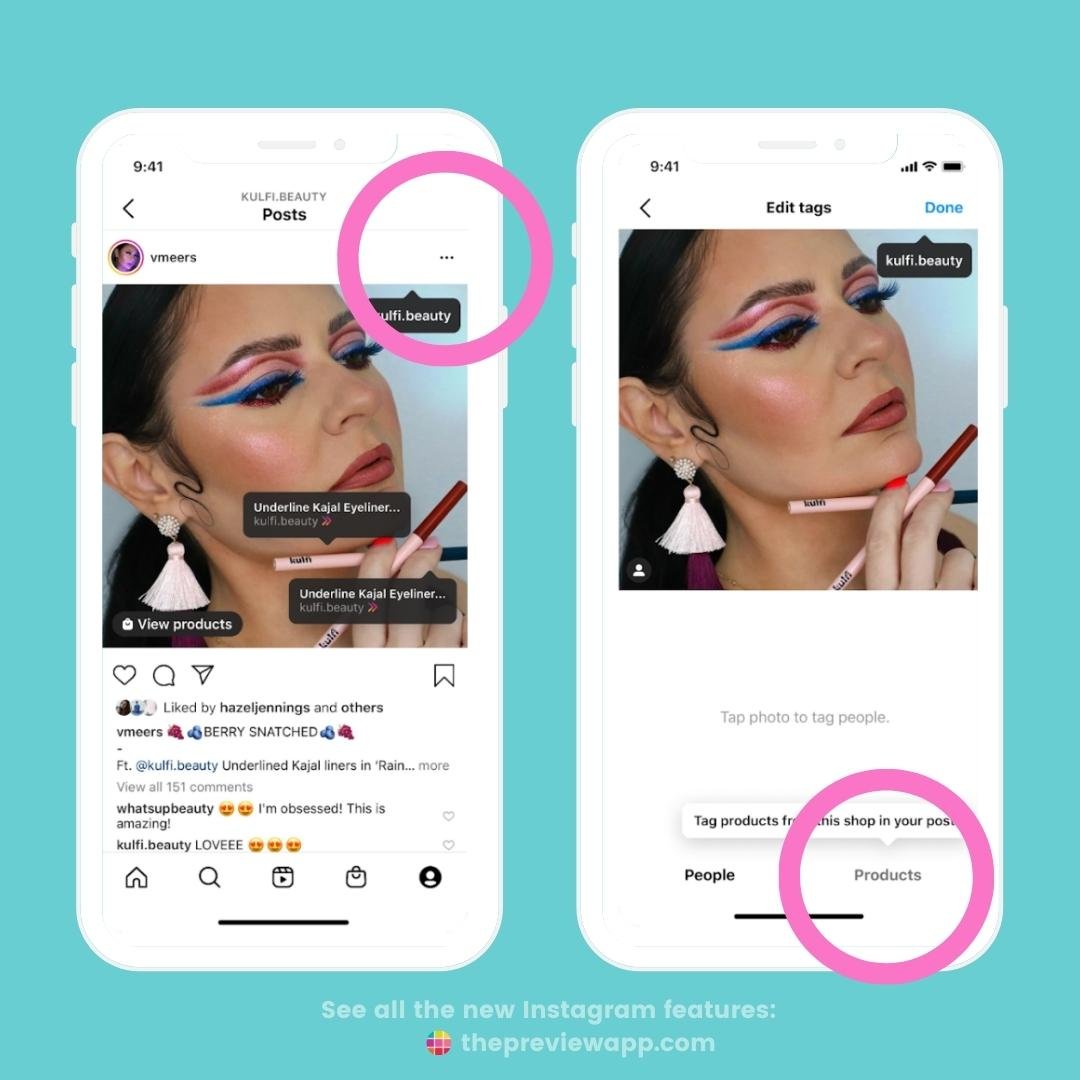 New Instagram feature 2022 tag products on post