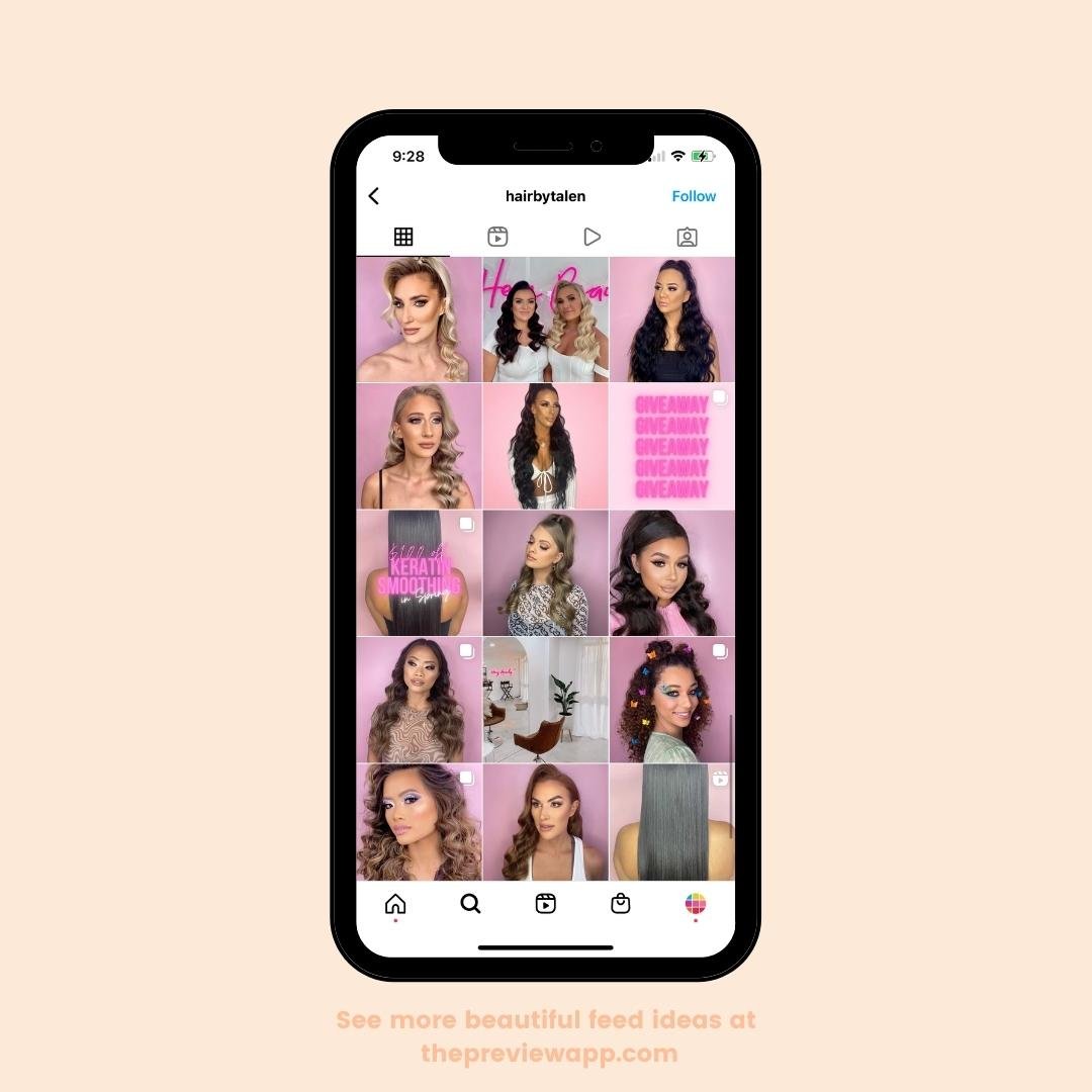 instagram feed ideas for hairstylist