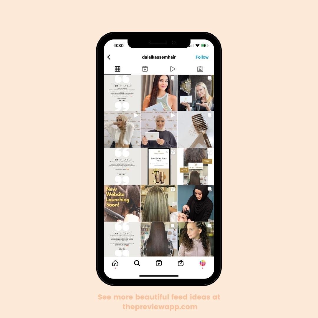 instagram feed ideas for hairstylist